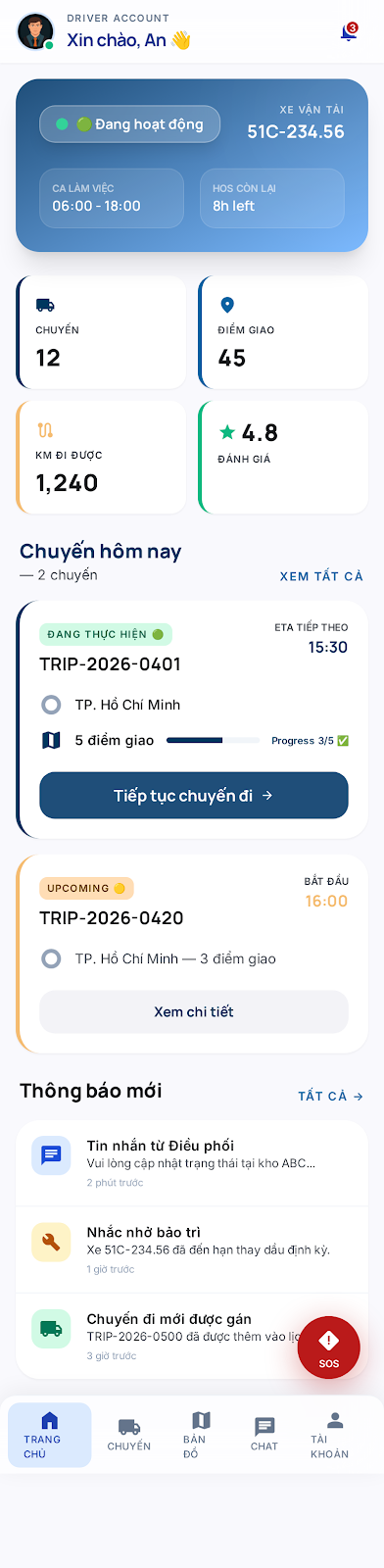 Driver App — Home